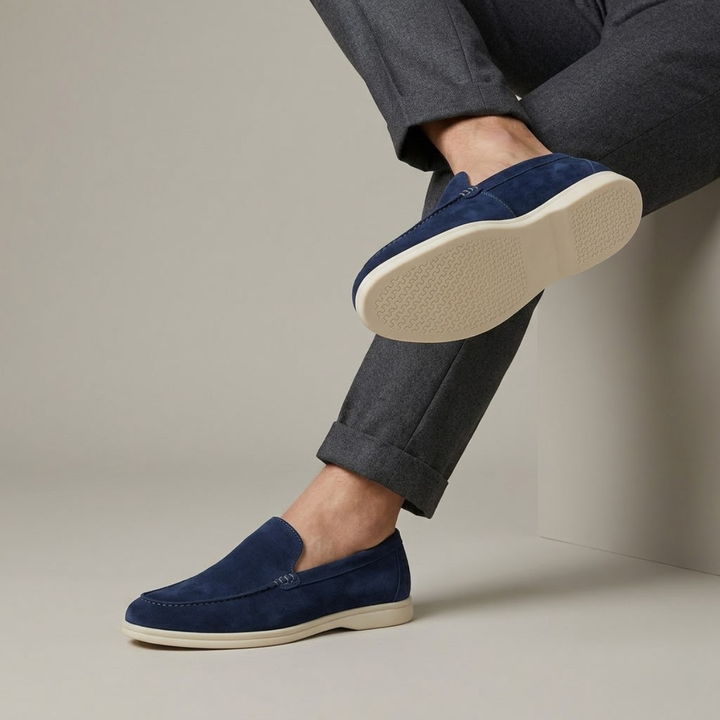 Quirin | Narrow Cut Lined Suede Loafers