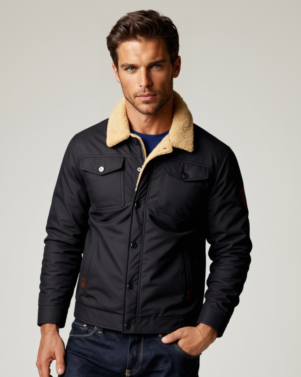 Ulric | Fleece Lined Button Front Jacket