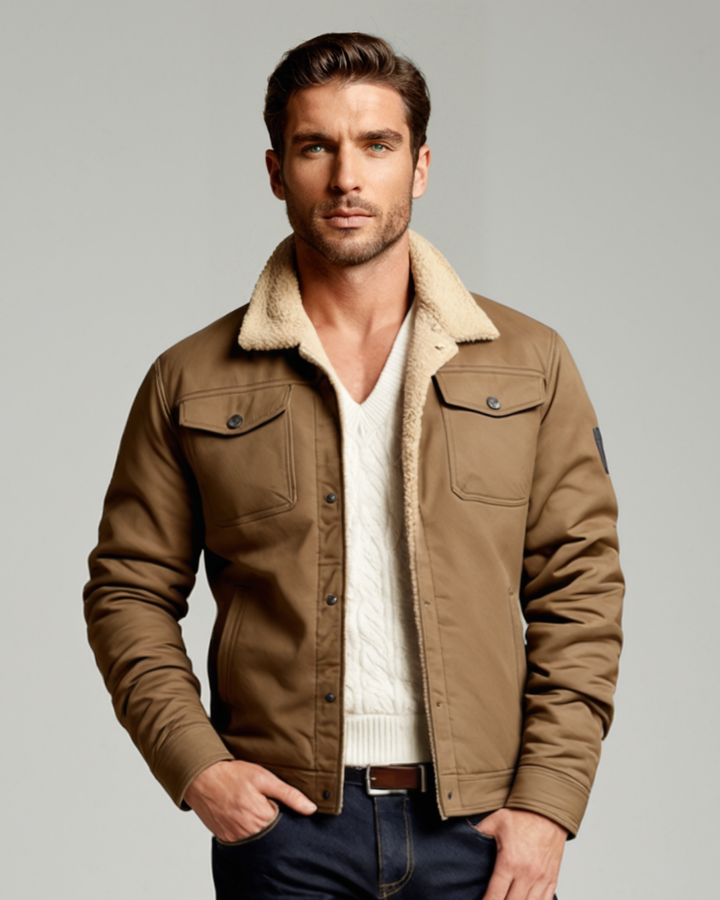 Ulric | Fleece Lined Button Front Jacket