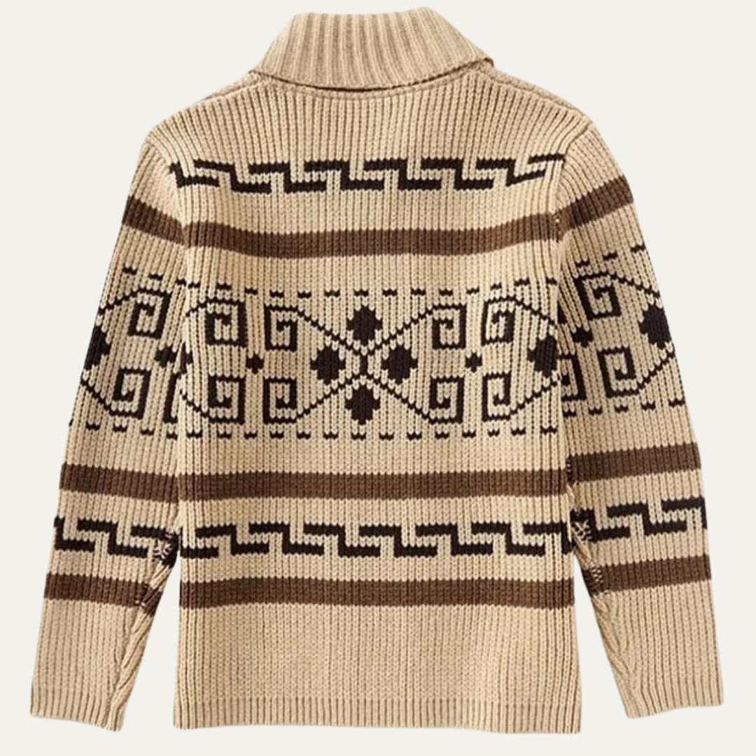 Urgel | Geometric Wool Blend Cardigan