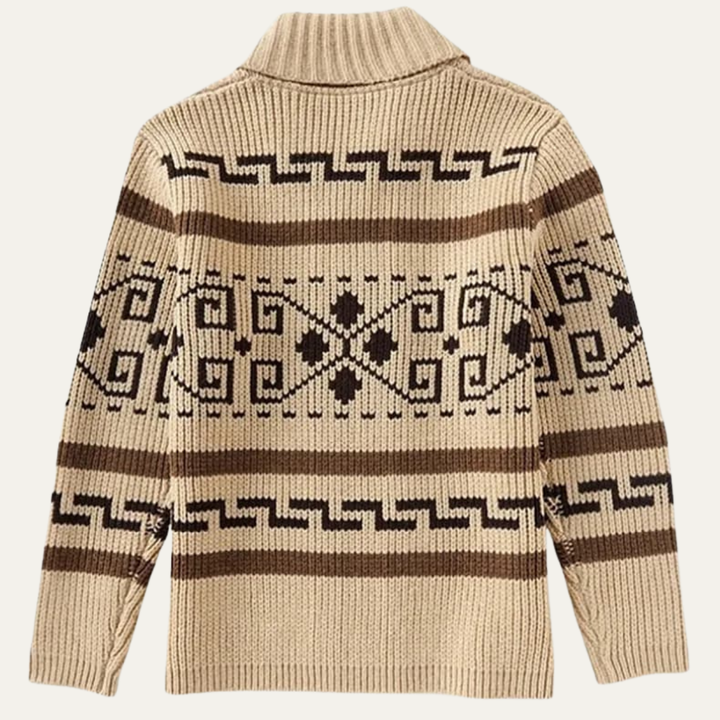Urgel | Geometric Wool Blend Cardigan