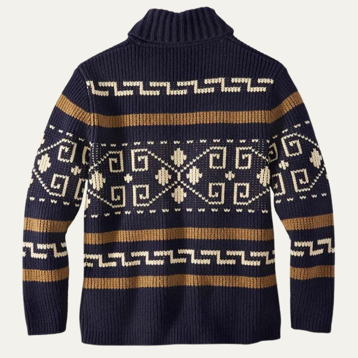 Urgel | Geometric Wool Blend Cardigan