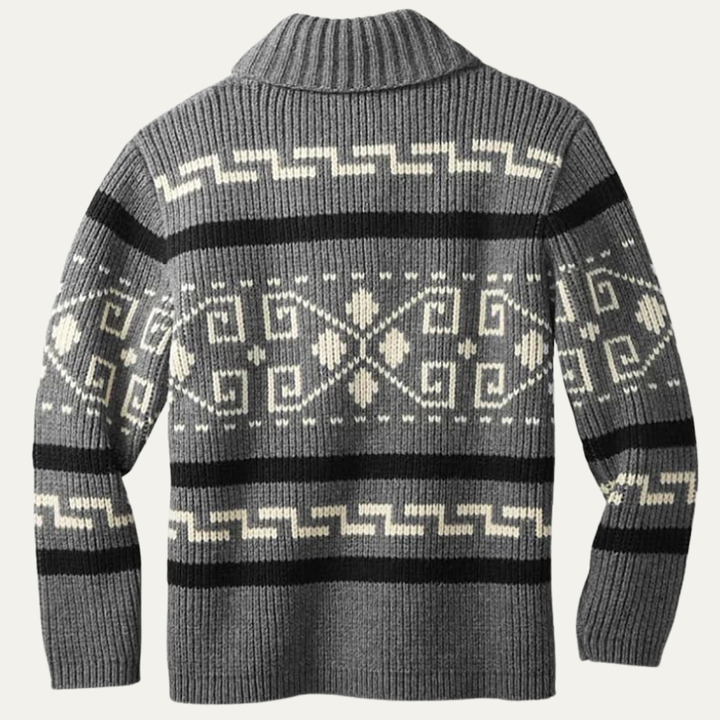 Urgel | Geometric Wool Blend Cardigan