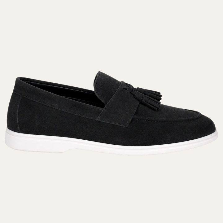 Lazare | Suede Tassel Loafers, Rubber Sole