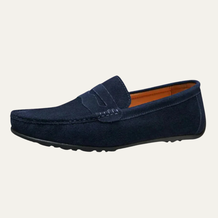 Étienne | Lined Suede Penny Loafers