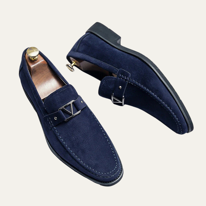 Denis | Buckled Suede Loafers