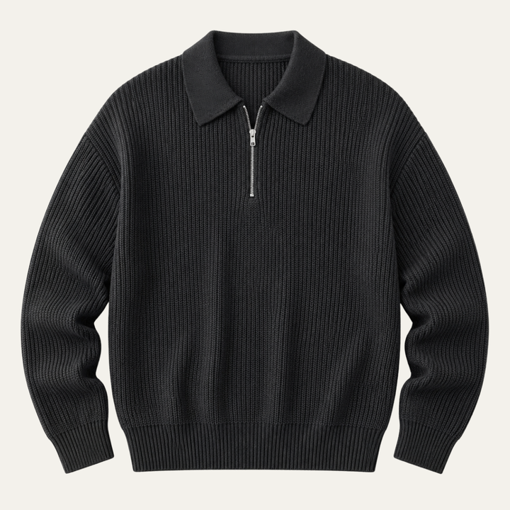 Maurille | Full Rib Half Zip Sweater