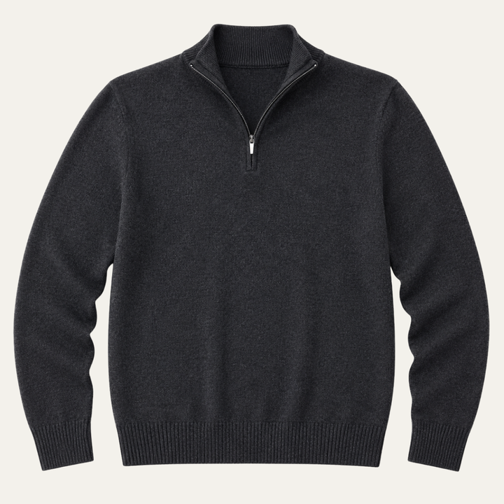 Omer | Stand Collar Quarter Zip Knit