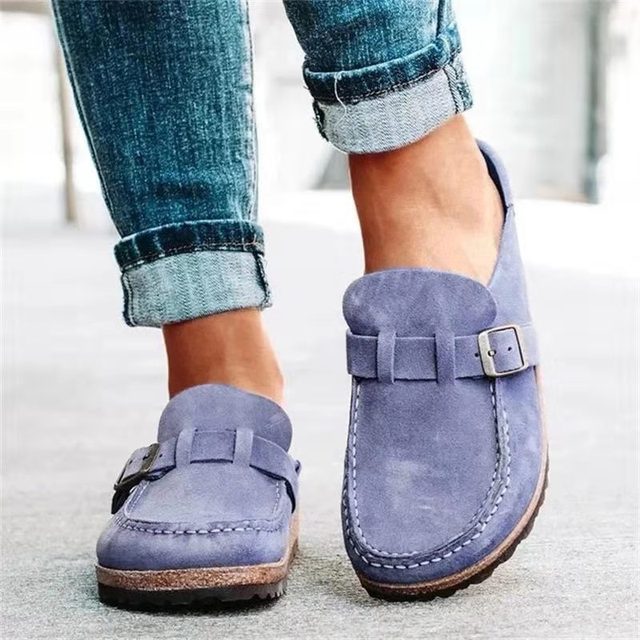 Georgianna | Buckled Platform Slip-On Mules