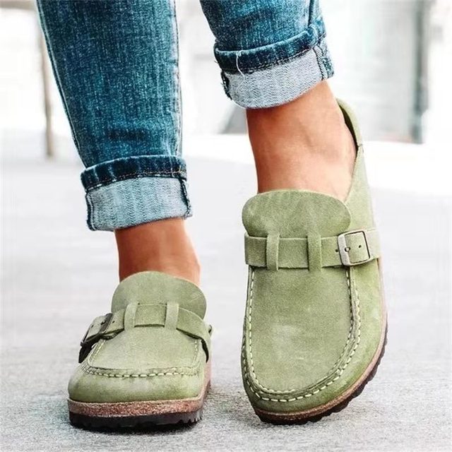 Georgianna | Buckled Platform Slip-On Mules
