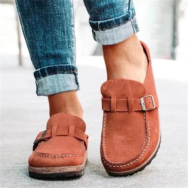 Georgianna | Buckled Platform Slip-On Mules
