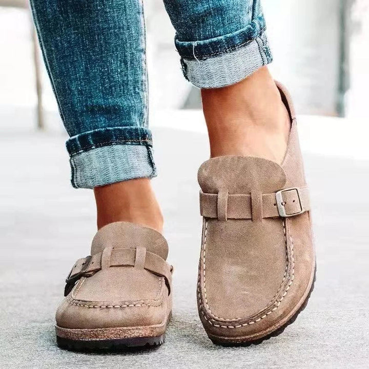 Georgianna | Buckled Platform Slip-On Mules