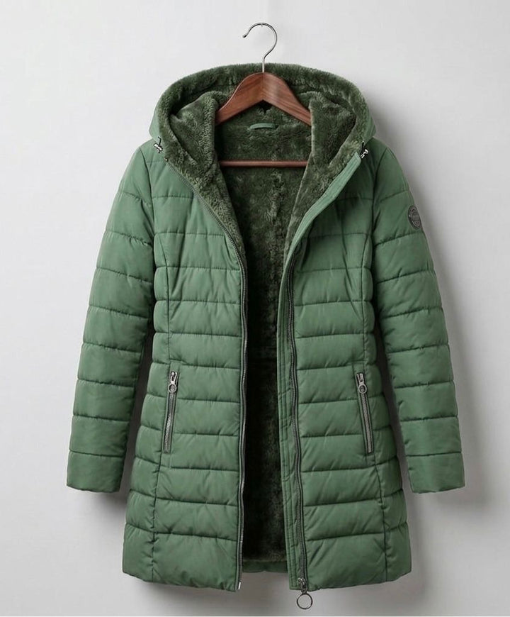 Georgina | Fleece Lined Quilted A-Line Coat