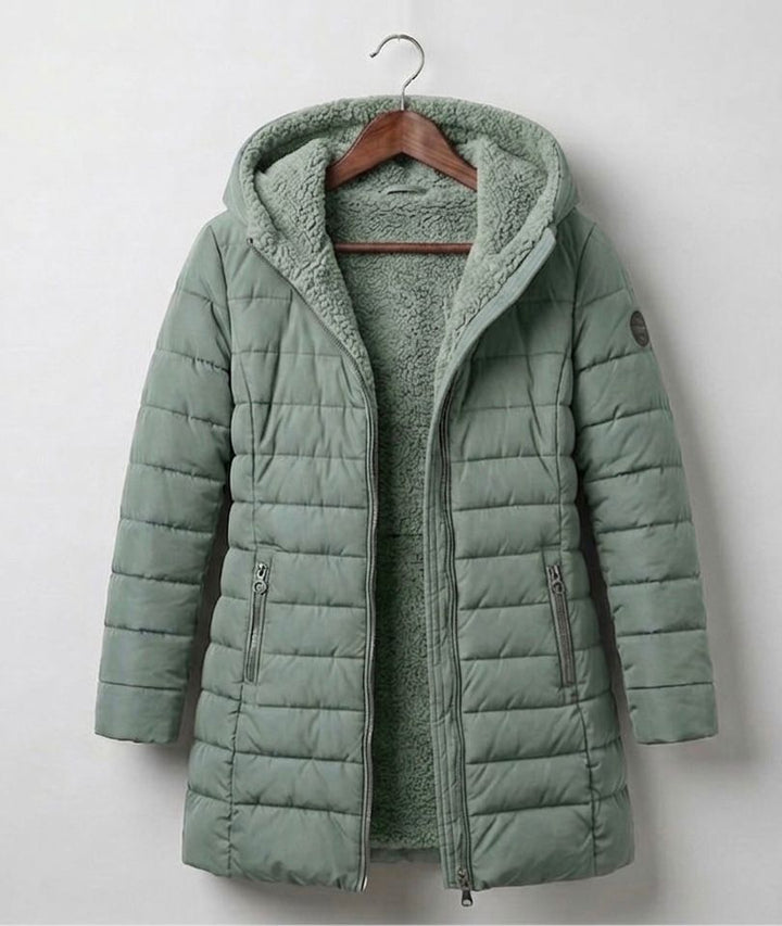 Georgina | Fleece Lined Quilted A-Line Coat