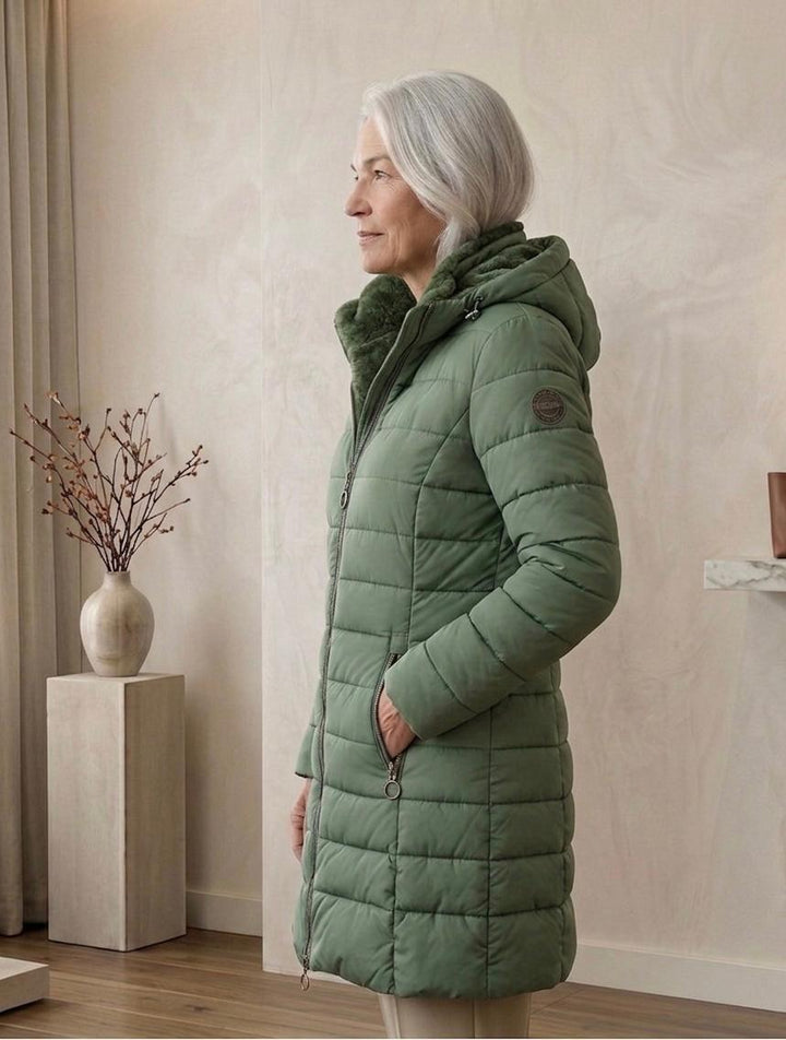 Georgina | Fleece Lined Quilted A-Line Coat