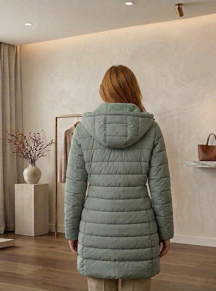 Georgina | Fleece Lined Quilted A-Line Coat