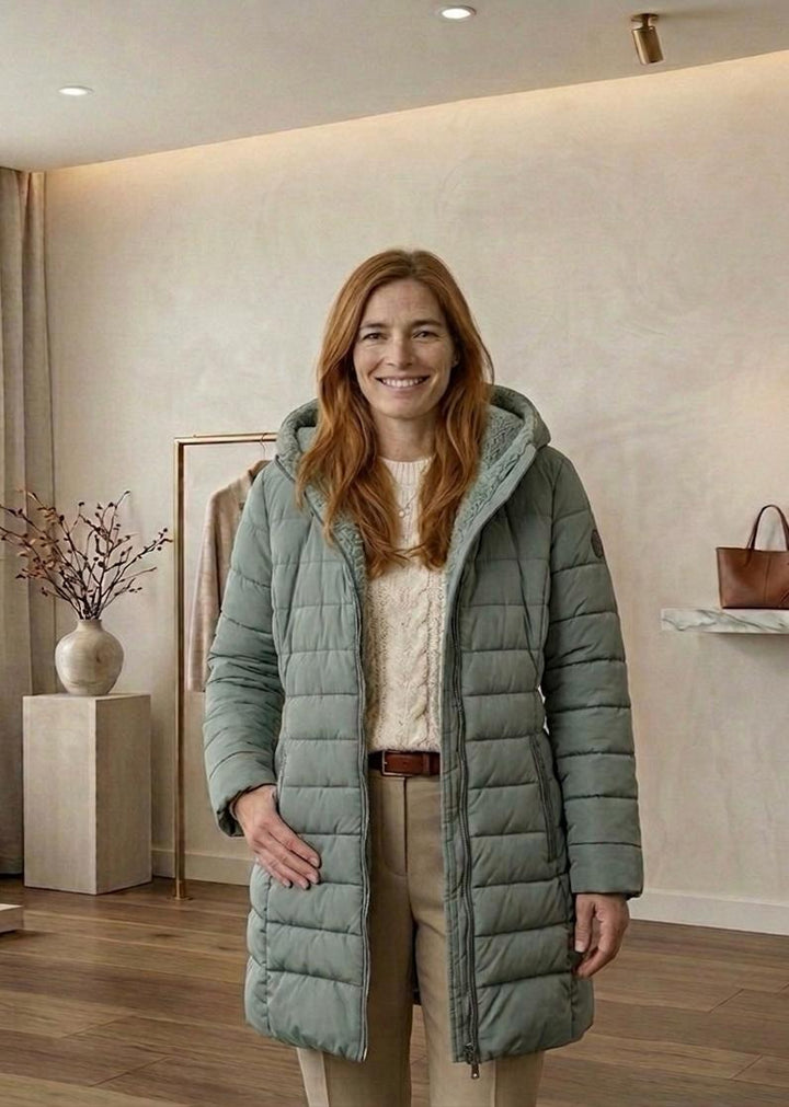 Georgina | Fleece Lined Quilted A-Line Coat