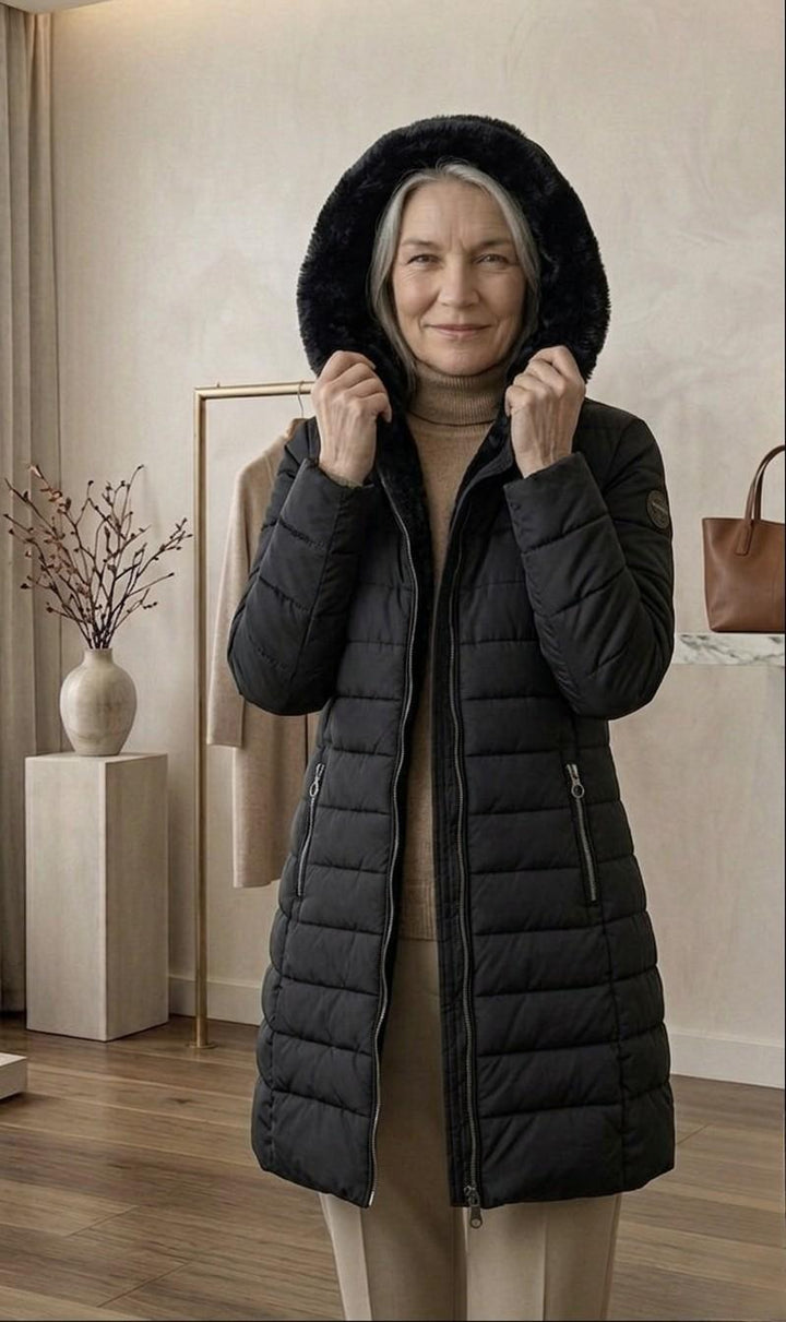 Georgina | Fleece Lined Quilted A-Line Coat