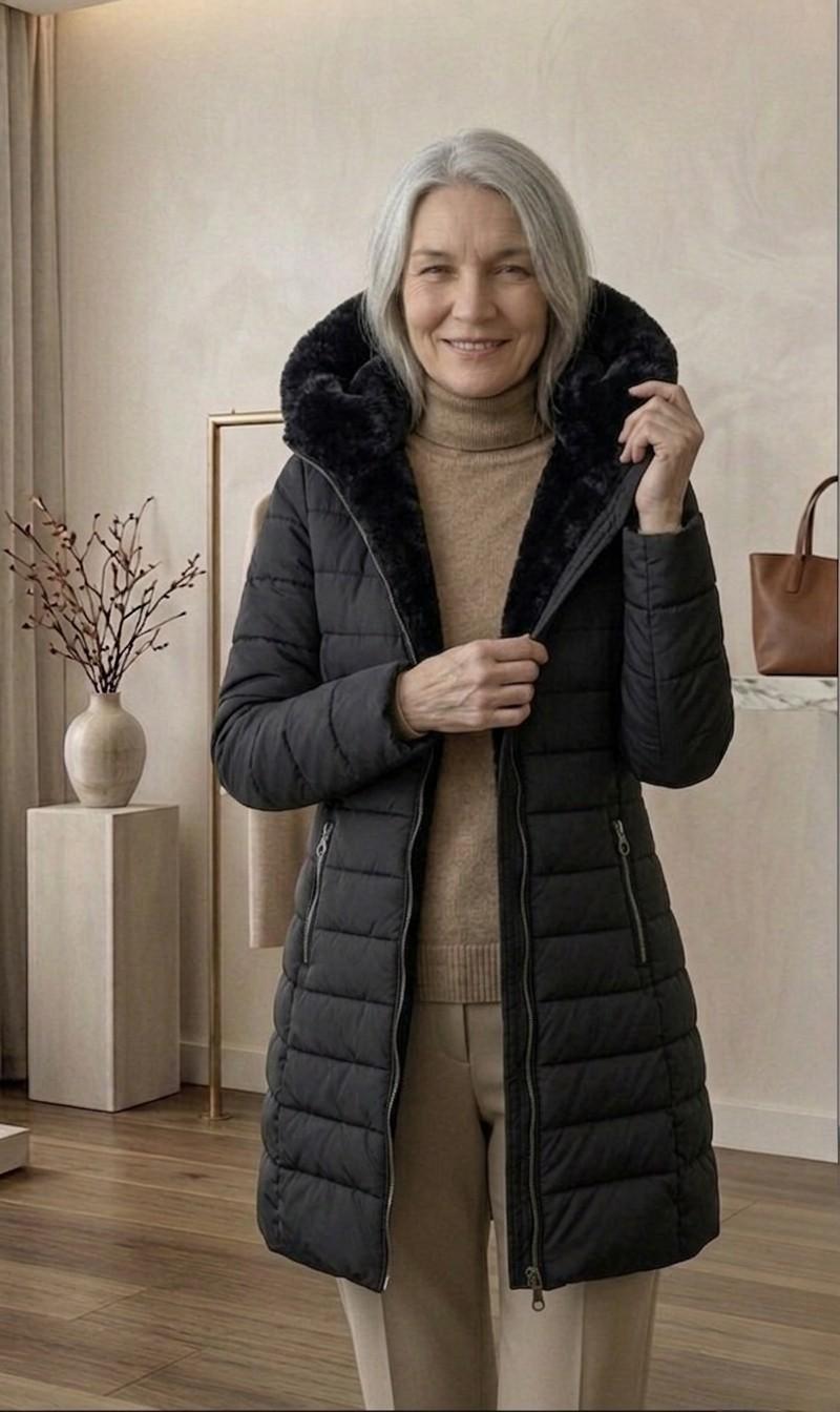 Georgina | Fleece Lined Quilted A-Line Coat