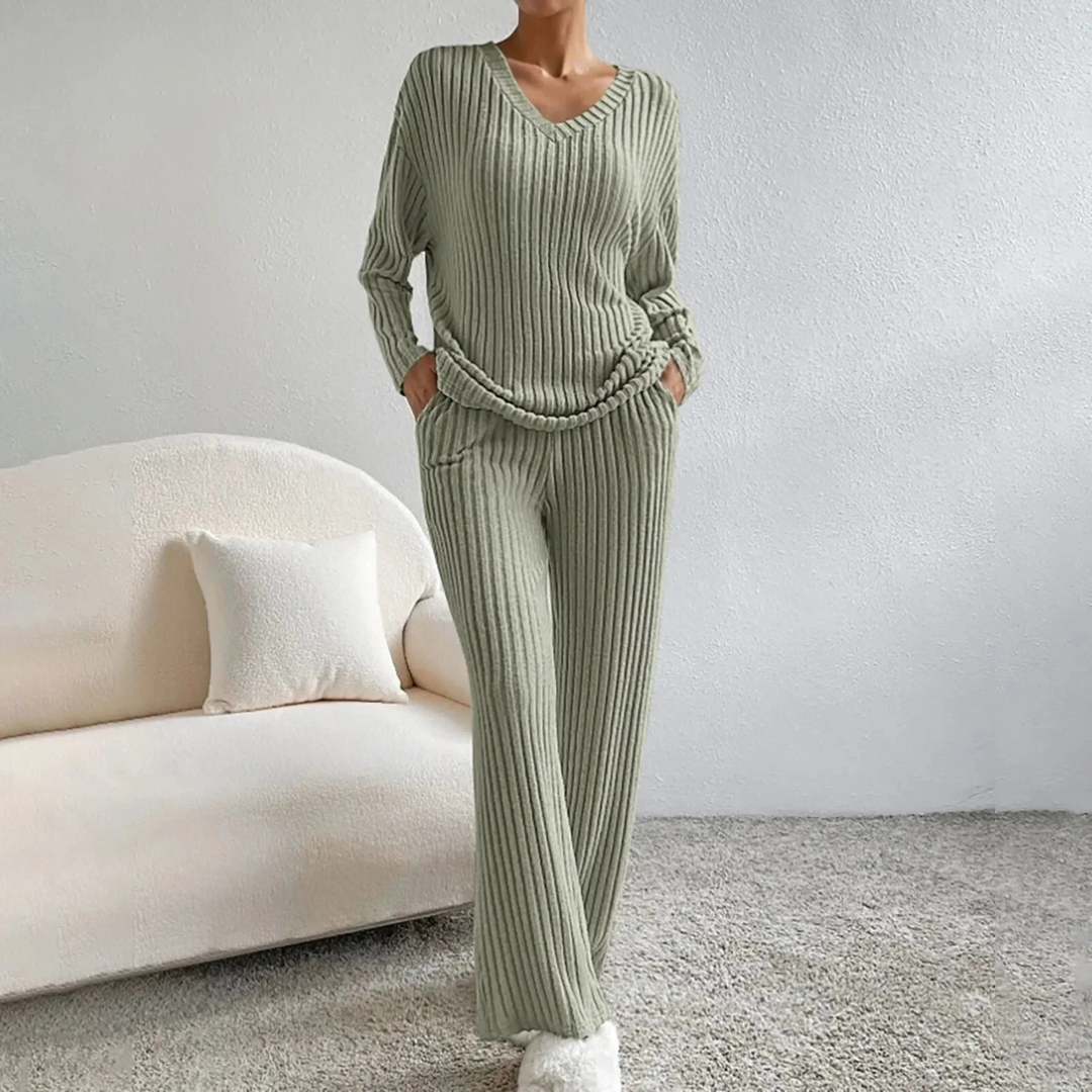 Flore | Dense Knit Two Piece Lounge Set
