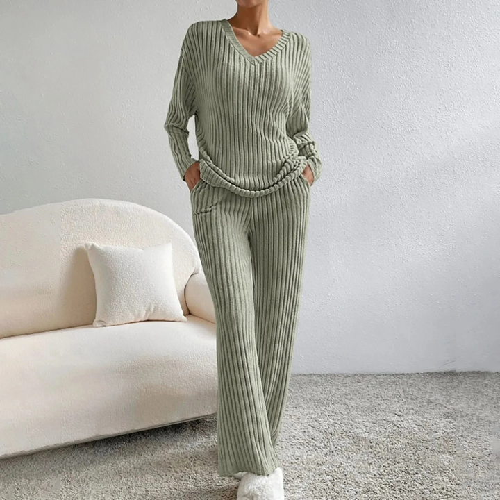 Flore | Dense Knit Two Piece Lounge Set