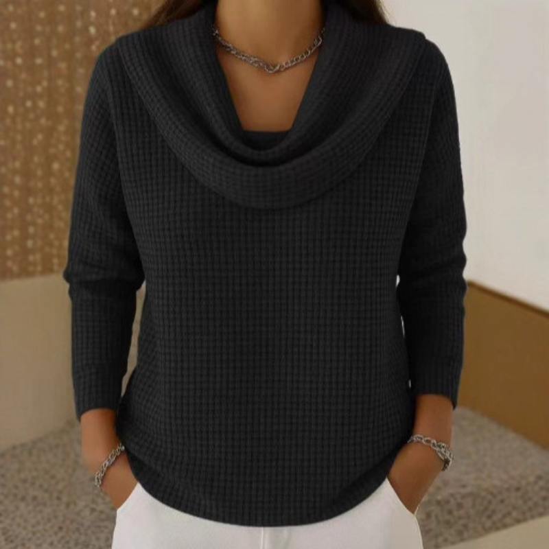 Sylvanie | Waffle Knit Collar Sweater