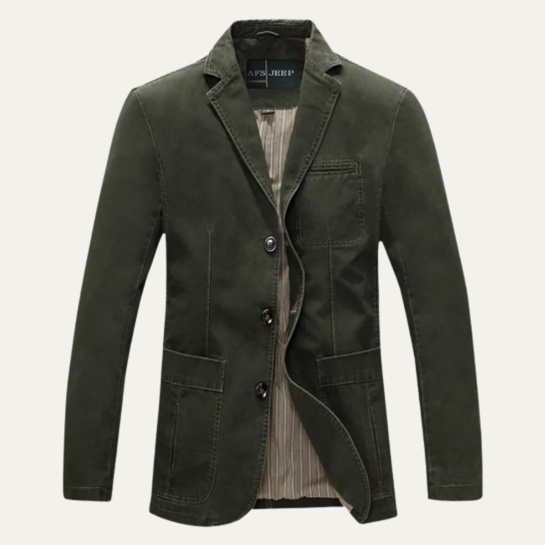 Marcel | Three-Button Cotton Blend Blazer