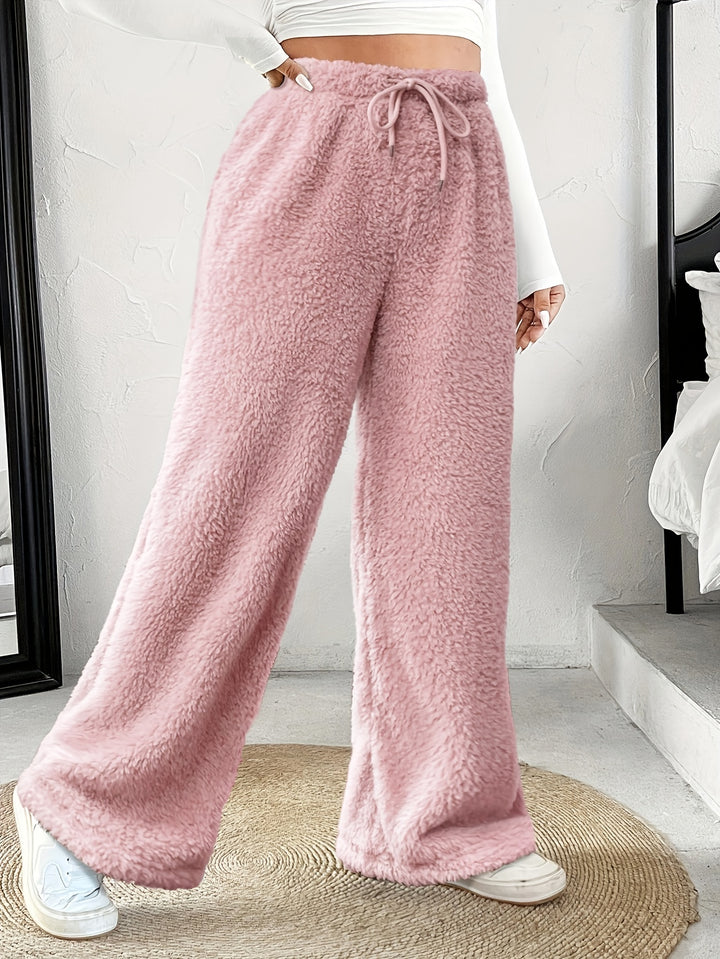 Rosanie | Reversible Plush Palazzo Trousers