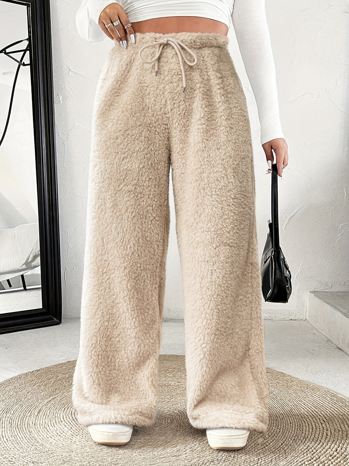 Rosanie | Reversible Plush Palazzo Trousers