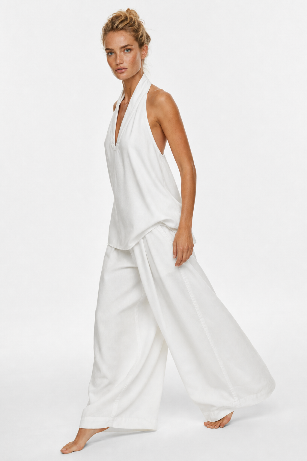 Evangeline | Washed Denim Vest and Trousers