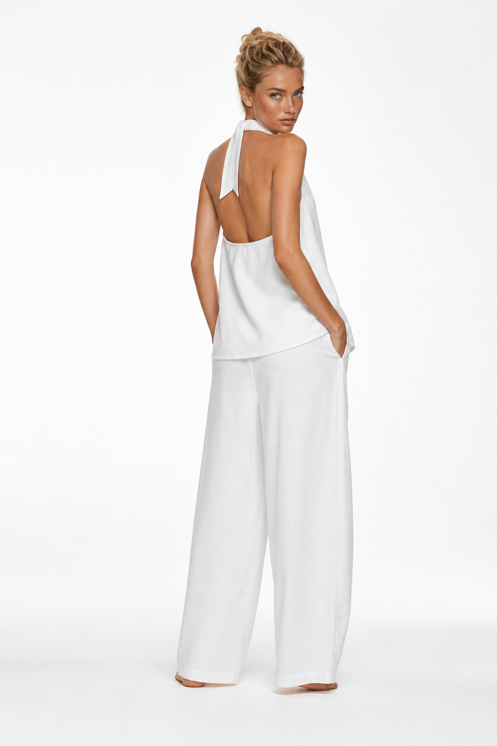 Evangeline | Washed Denim Vest and Trousers