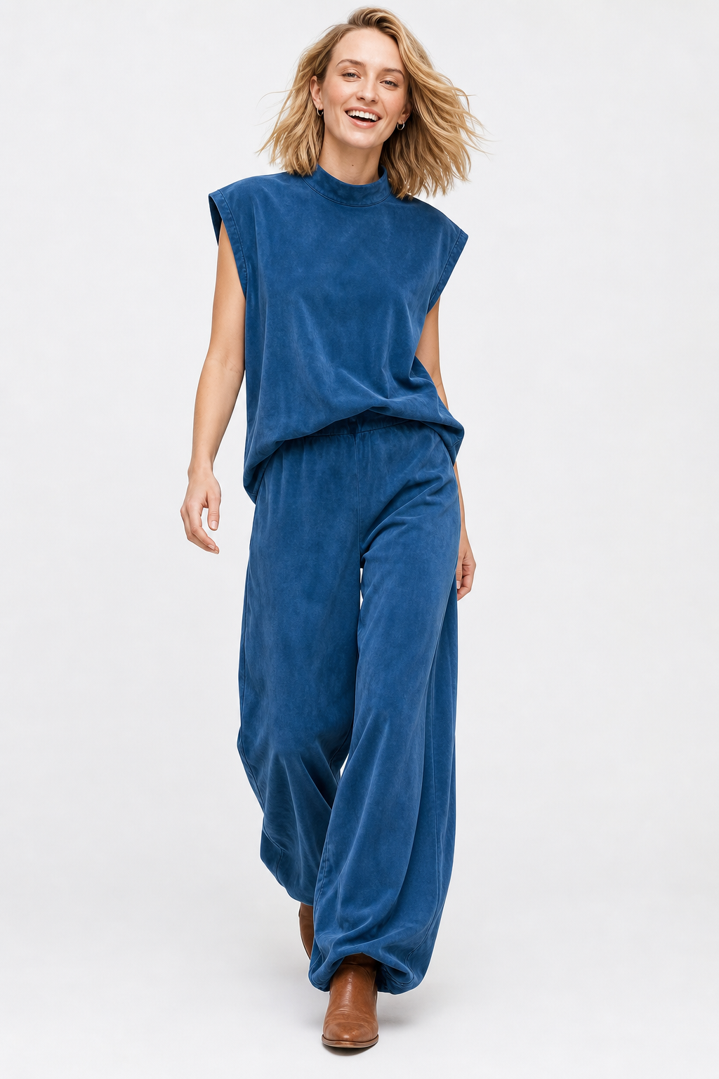 Francoise | Sleeveless Wide Leg Set
