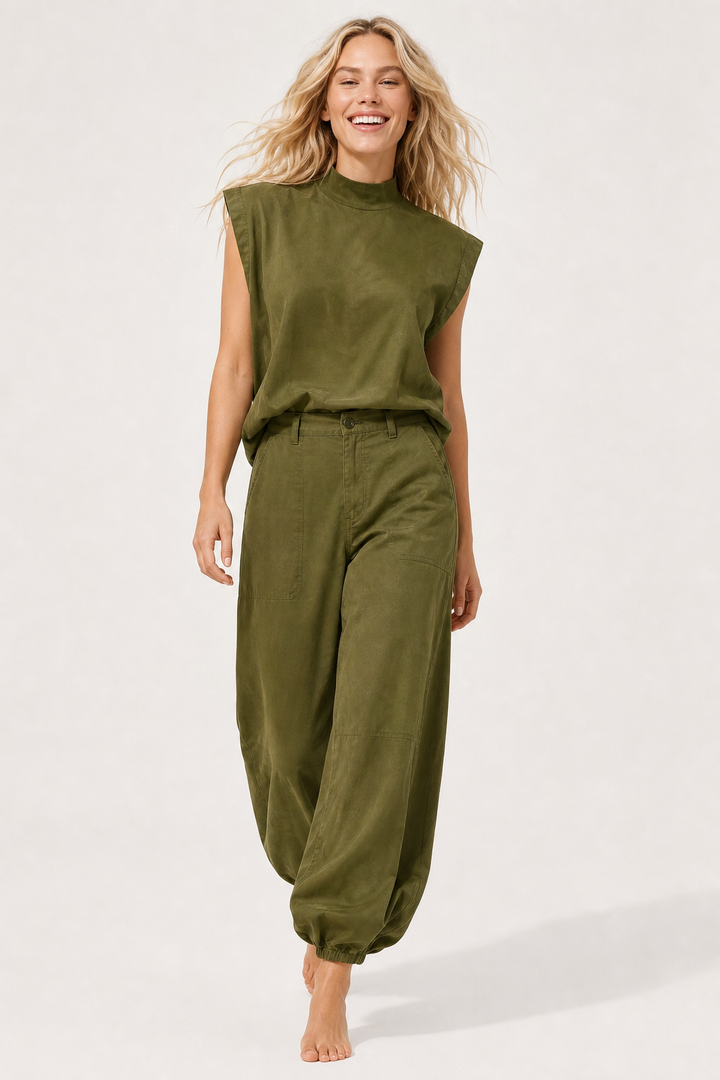 Francoise | Sleeveless Wide Leg Set