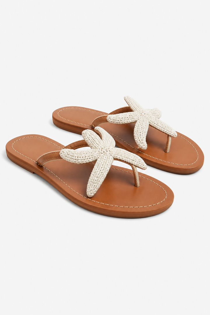Ninette | Hand-Beaded Flat Slip-On Sandals