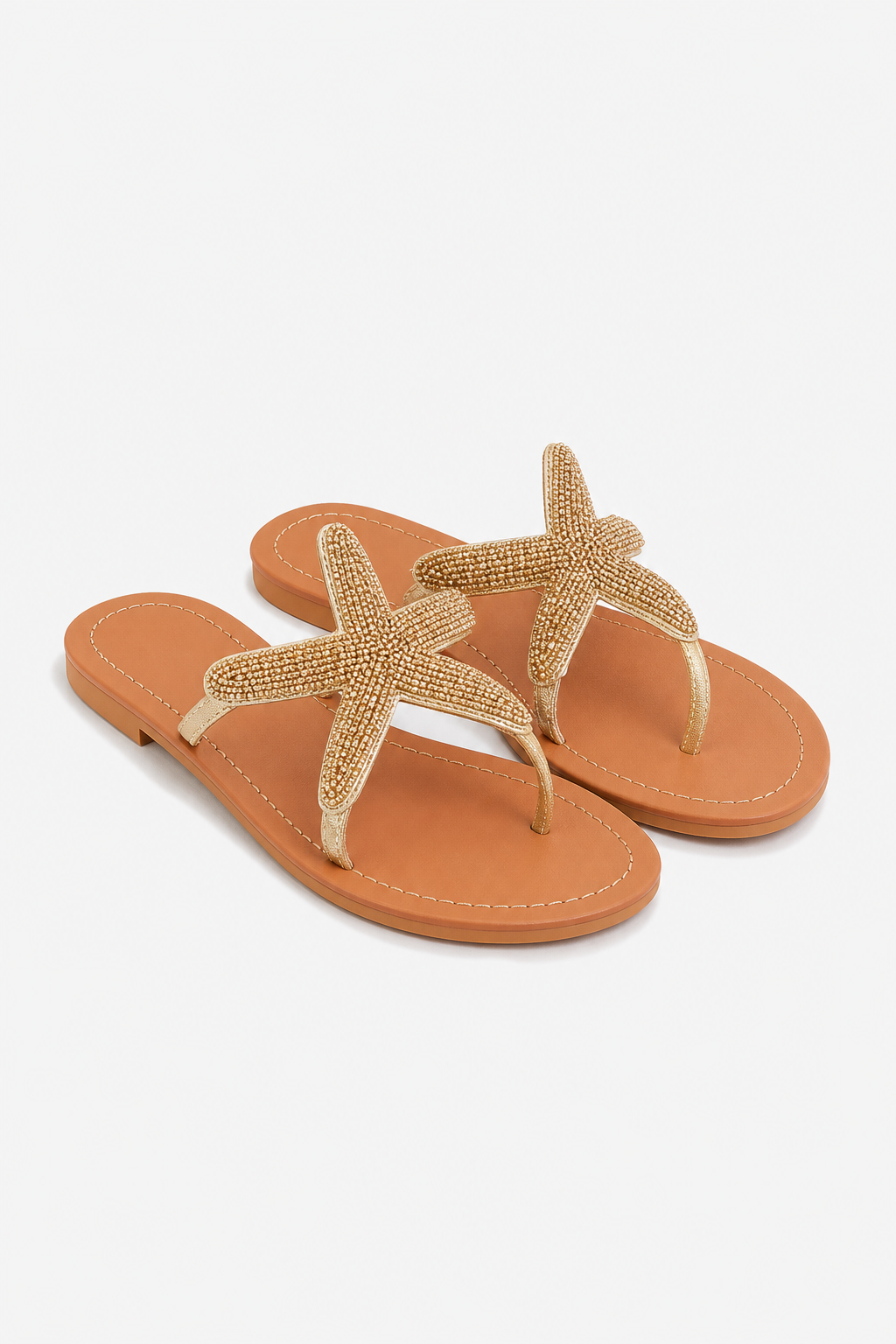 Ninette | Hand-Beaded Flat Slip-On Sandals