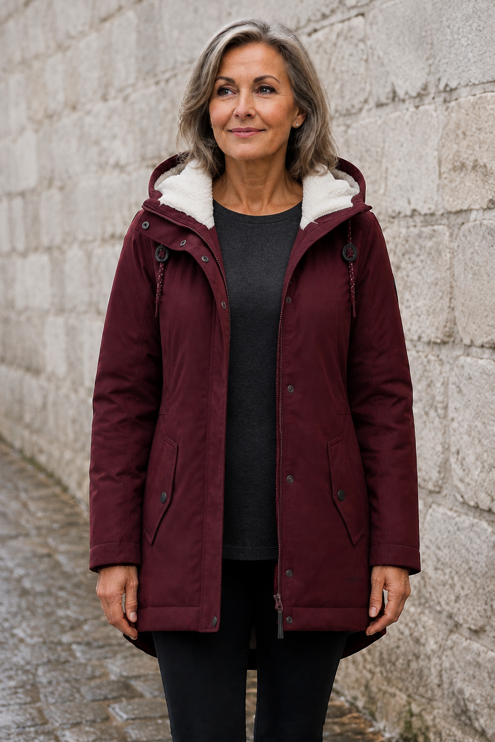 Alpine Sherpa Parka open
