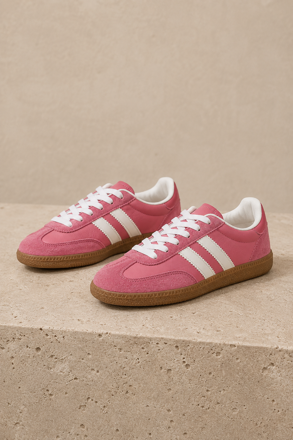 Amber roze retro sneaker – productbeeld