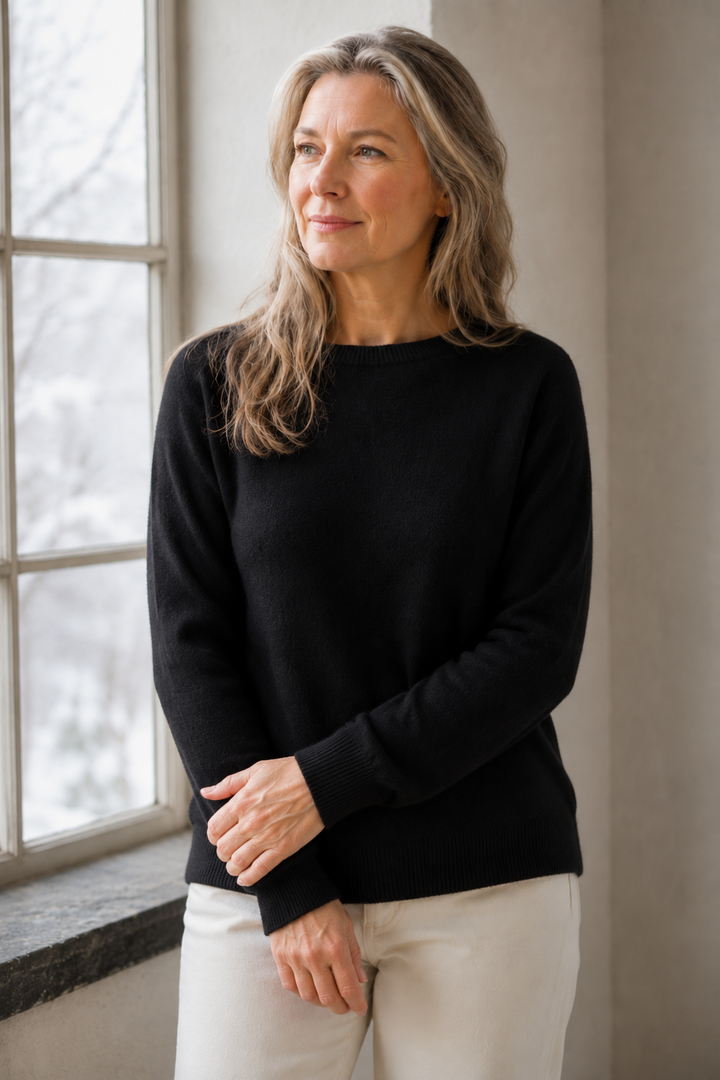 Anette | Warm sweater for cold days - Black