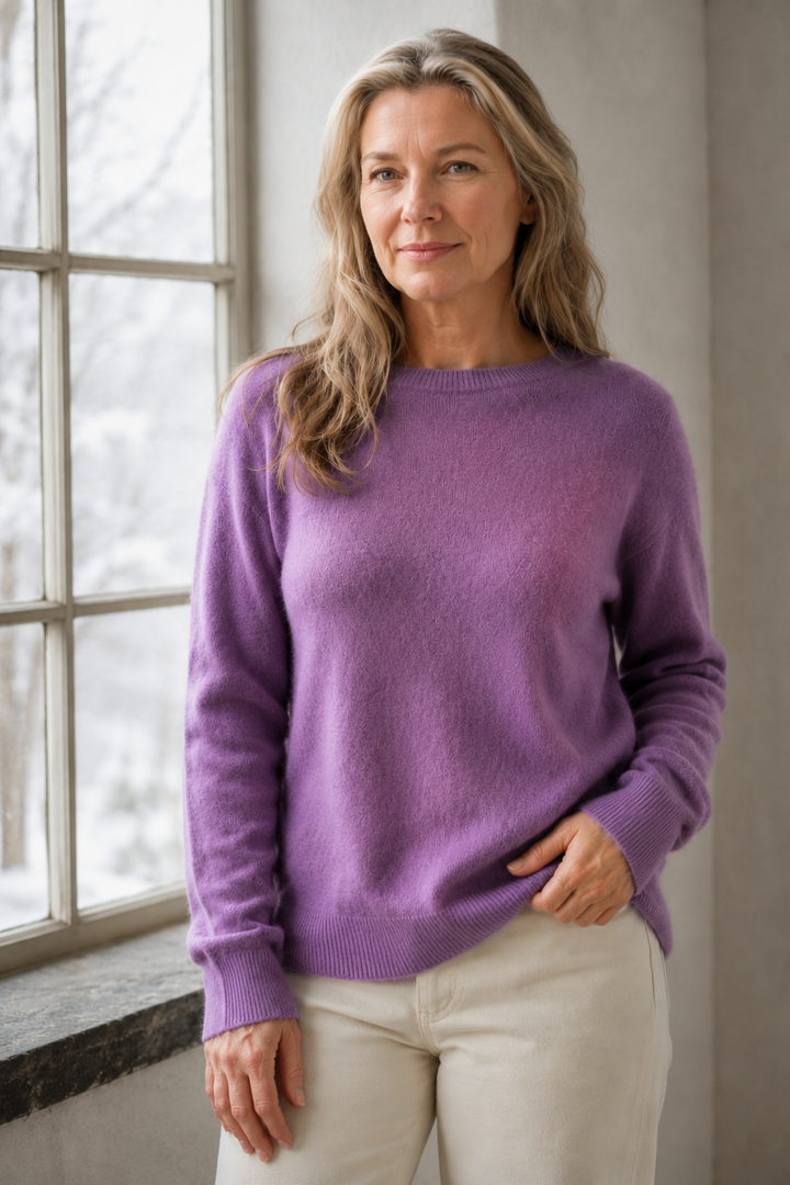Anette | Warm sweater for cold days - Purple