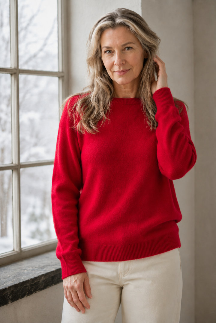 Anette | Warm sweater for cold days - Red