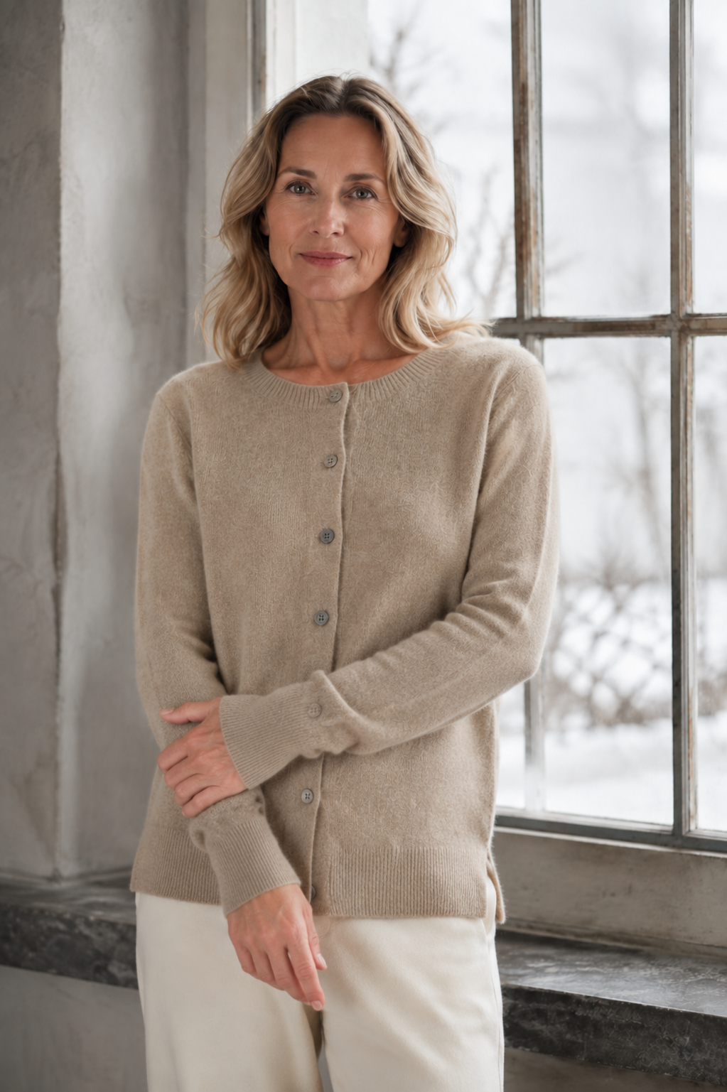 Anna | Merino Cardigan - Brown