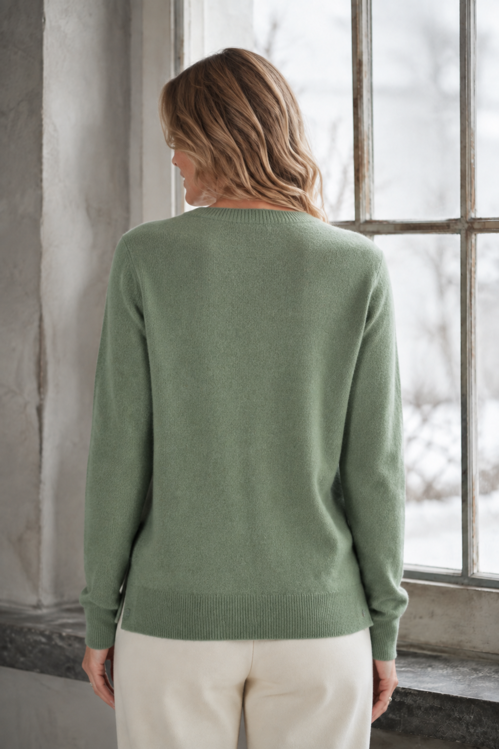 Anna | Merino Cardigan - Green