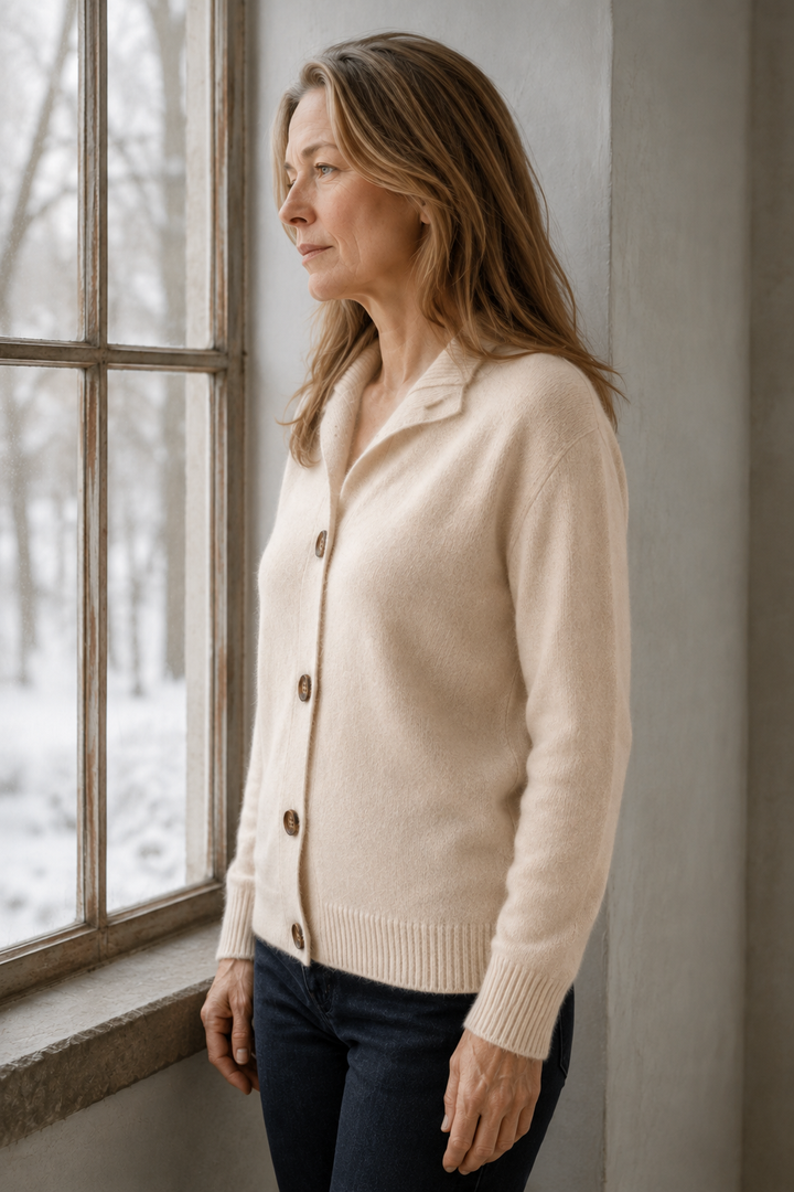 Annie™ | Knitted Cashmere Vest - Beige
