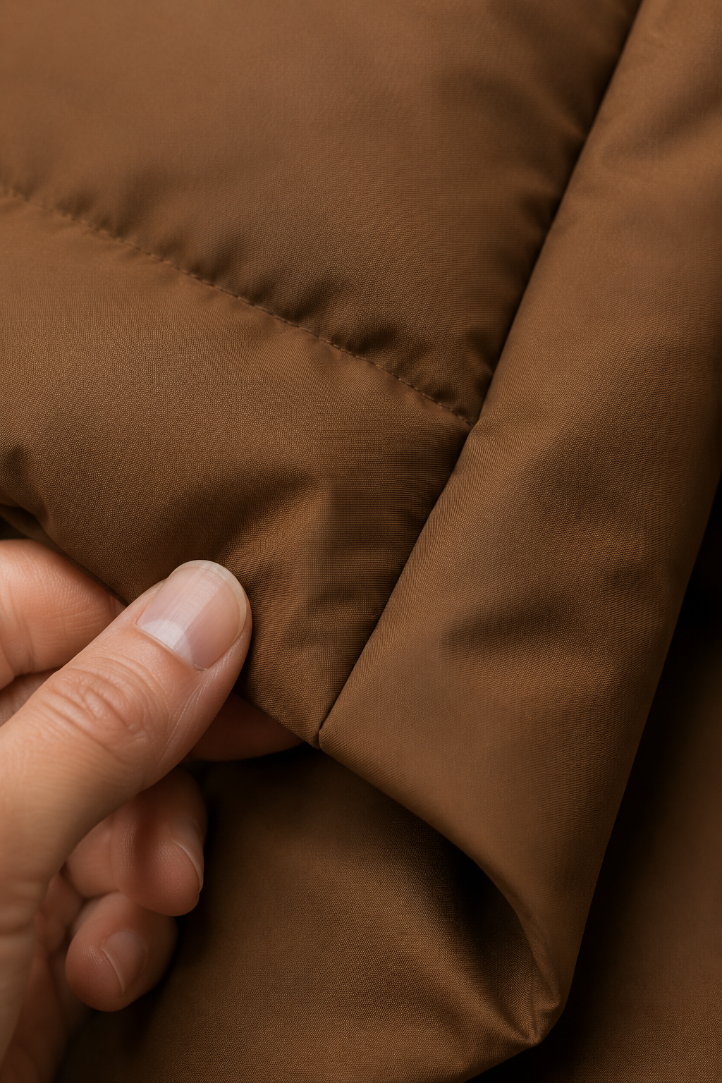 Anouk | 90% Down Cropped Puffer Jacket - fabric close-up