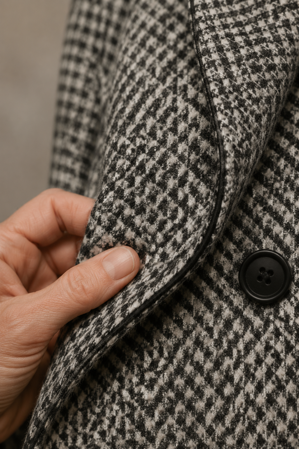 Apolline | Tailored Wool Winter Coat - fabric close-up