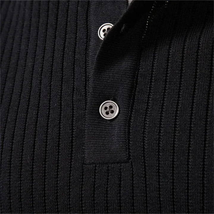 Mathieu | Ribbed Wool Henley Knit