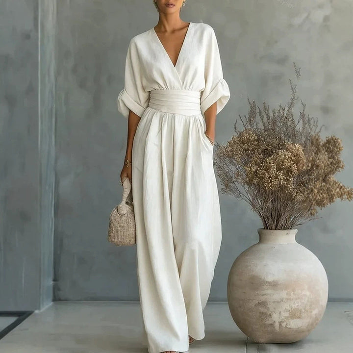 Felicite | Wide Leg Linen Jumpsuit