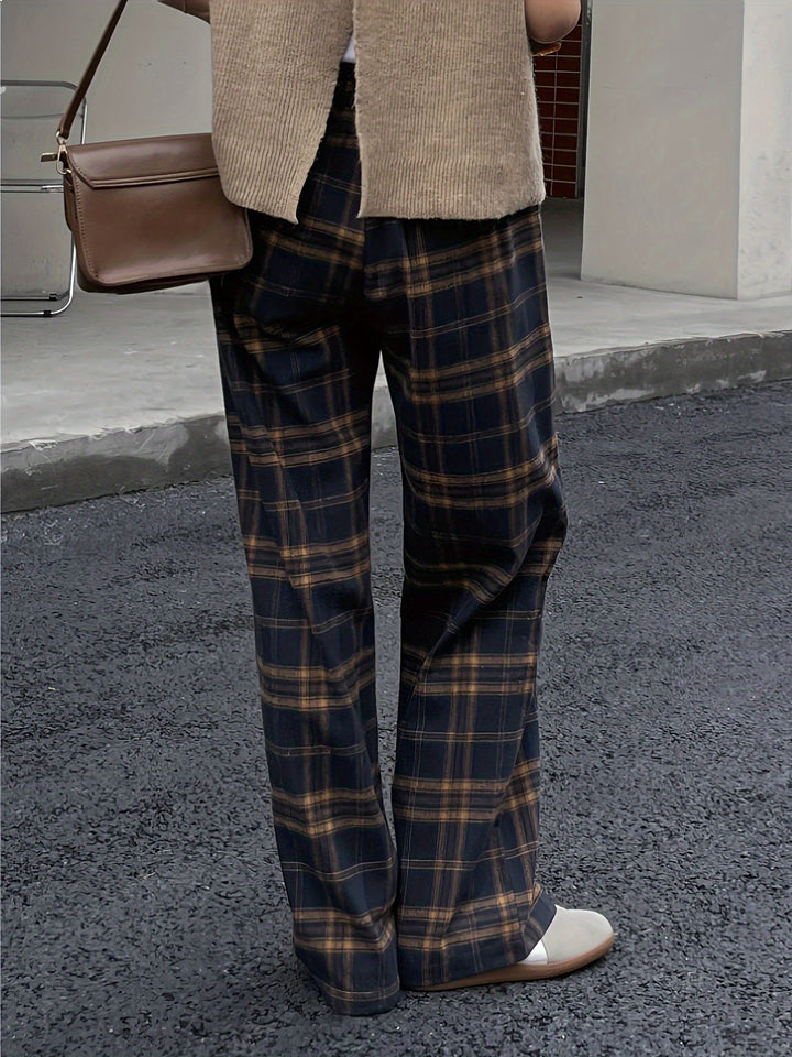 Sidonia | Woven Tartan Check Trousers
