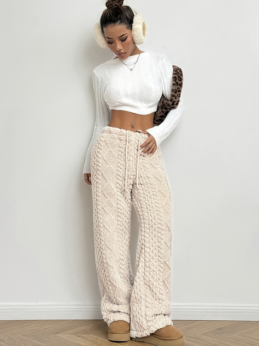 Rosalia | Plush Lined Straight Leg Trousers