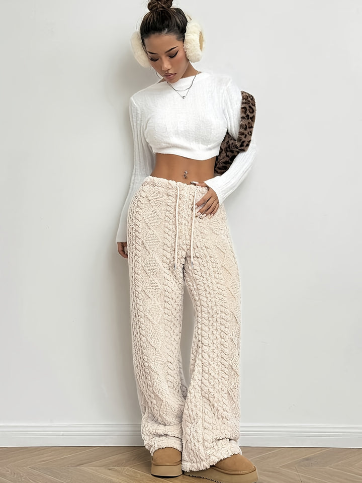 Rosalia | Plush Lined Straight Leg Trousers